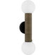 Jarrell 2 Light 5.13 inch Matte Black Wall Sconce Wall Light