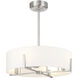 Mansell 14 inch Satin Nickel with Gold Blades Fan D'Lier