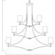 Colton 12 Light 40 inch Satin Nickel Chandelier Ceiling Light