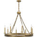 Seville 8 Light 34 inch Warm Brass Chandelier Ceiling Light, Essentials