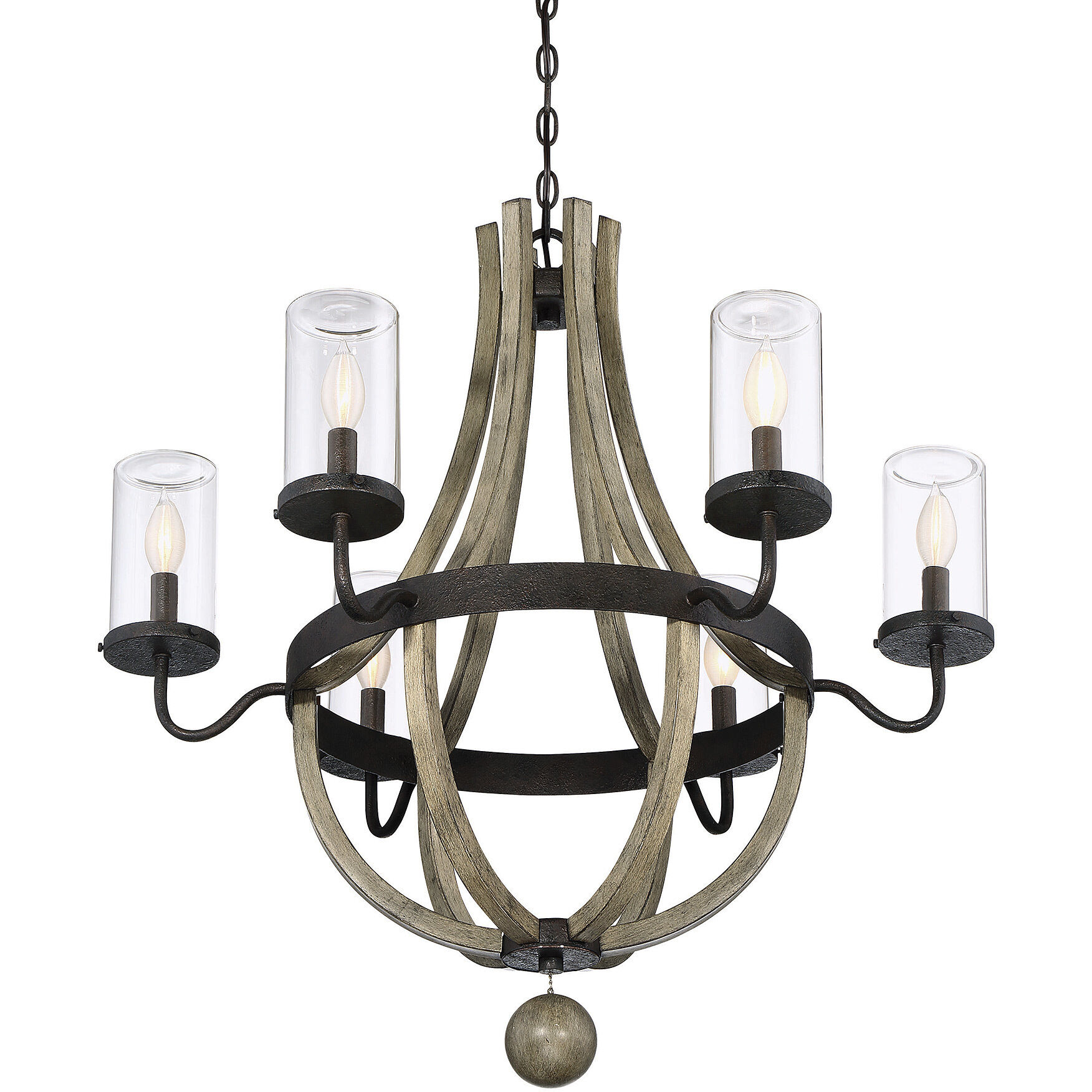 Eden 6 Light 29 inch Weathervane Outdoor Chandelier