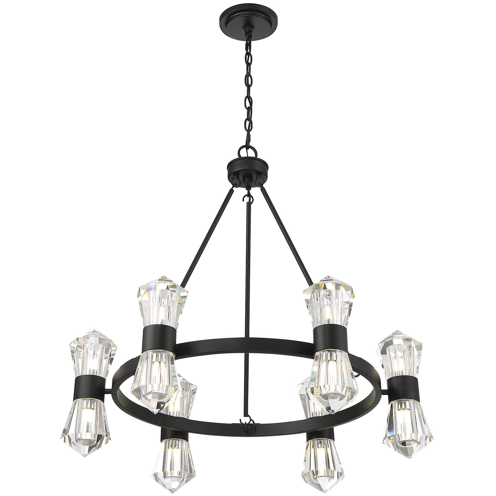 Dryden LED 32 inch Matte Black Chandelier Ceiling Light