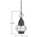 Enfield 1 Light 11 inch Oxidized Black Outdoor Hanging Lantern