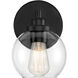 Carson 1 Light 5.5 inch Black Bathroom Vanity Light Wall Light, Essentials