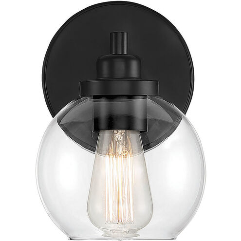 Carson 1 Light 5.5 inch Black Bathroom Vanity Light Wall Light, Essentials