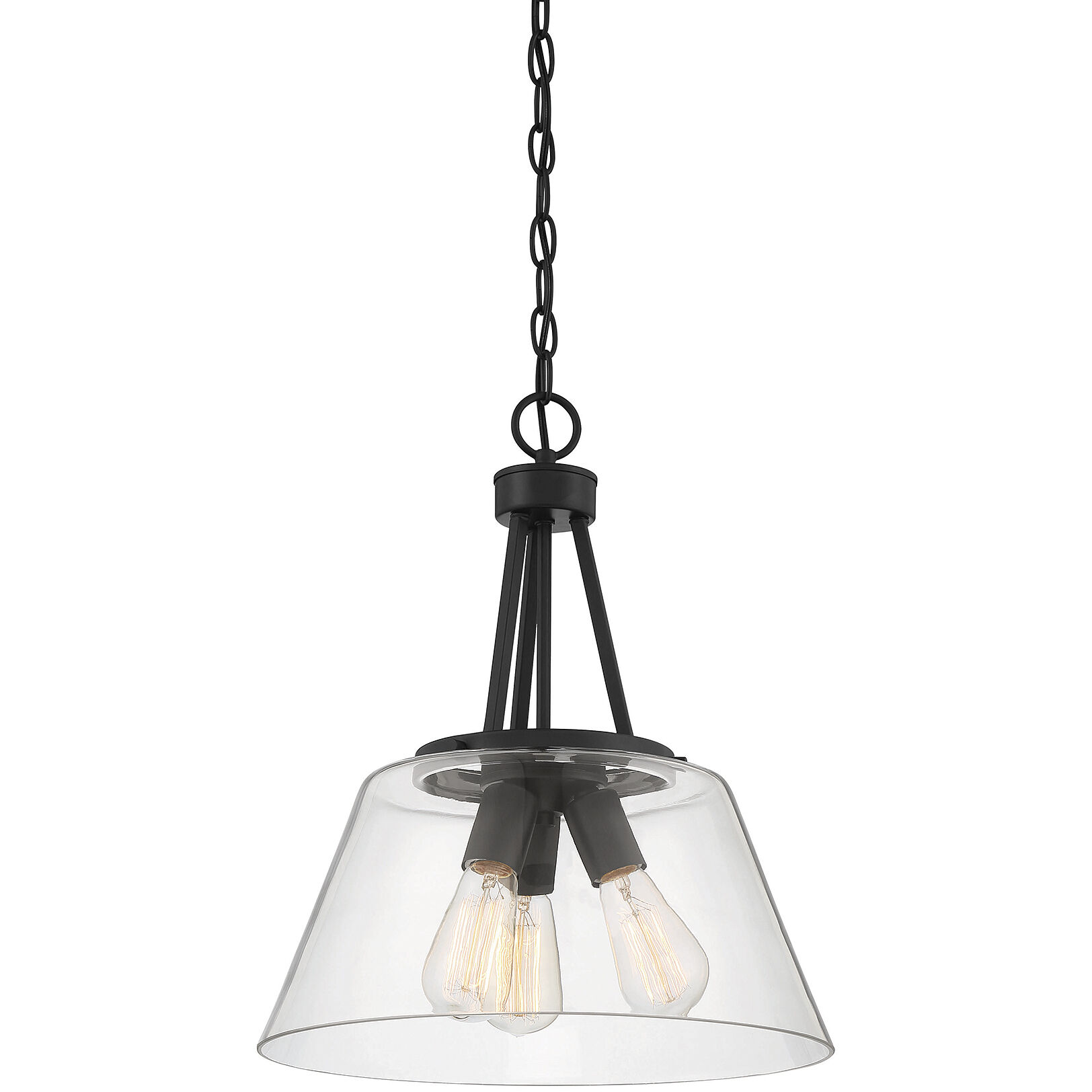 Calhoun 3 Light 15 inch Matte Black Pendant Ceiling Light, Essentials
