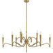 Tremont 9 Light 38 inch Riviera Brass Chandelier Ceiling Light