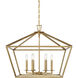 Townsend 6 Light 26 inch Warm Brass Pendant Ceiling Light, Essentials