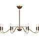 Abeline 8 Light 39 inch Warm Brass Chandelier Ceiling Light