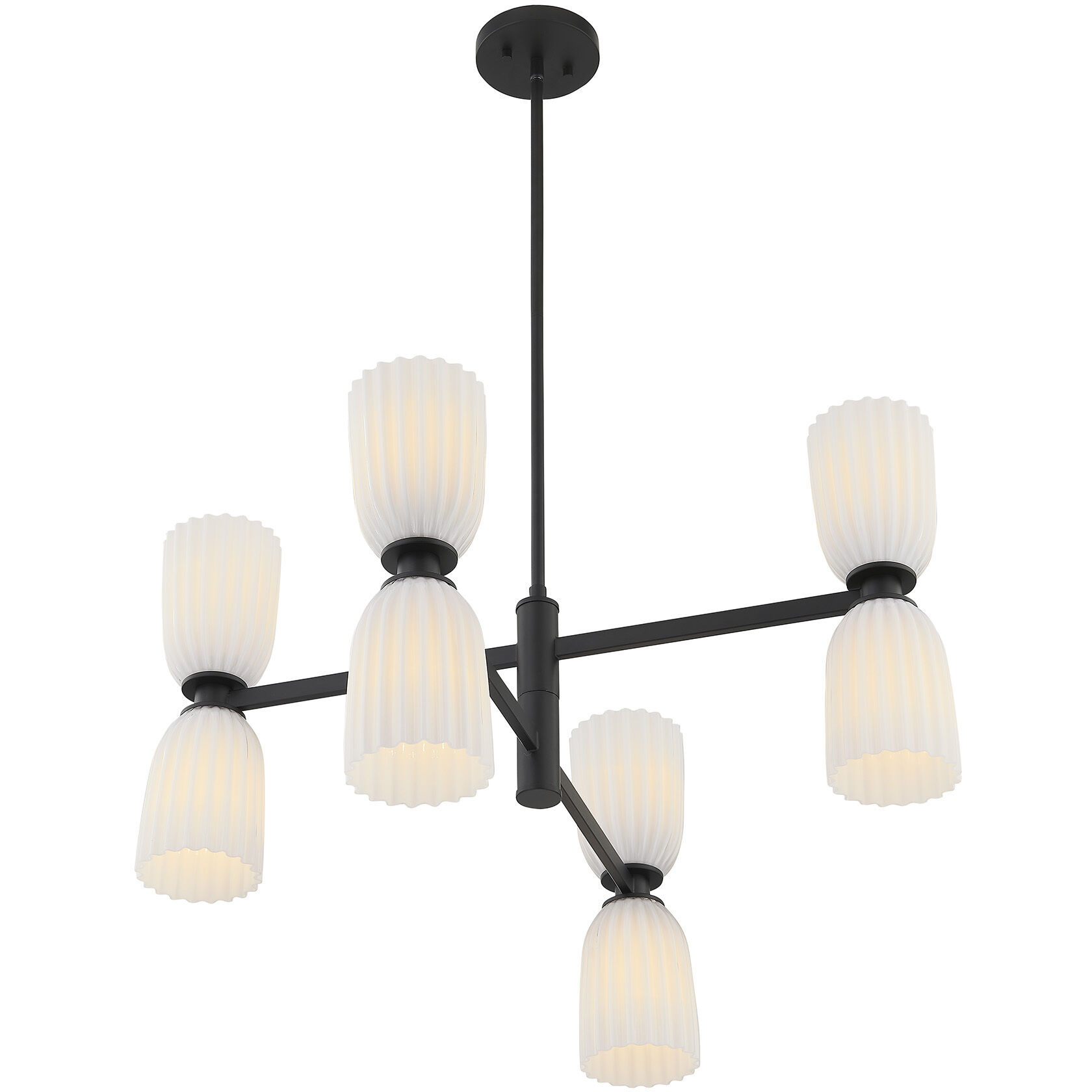 Baldwin 8 Light 30 inch Matte Black Chandelier Ceiling Light, Essentials