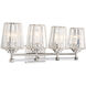 Garnet 4 Light 32 inch Polished Nickel Bathroom Vanity Light Wall Light