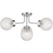Coral 4 Light 27 inch Chrome Semi-Flush Ceiling Light