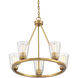 Calhoun 5 Light 25 inch Warm Brass Chandelier Ceiling Light, Essentials