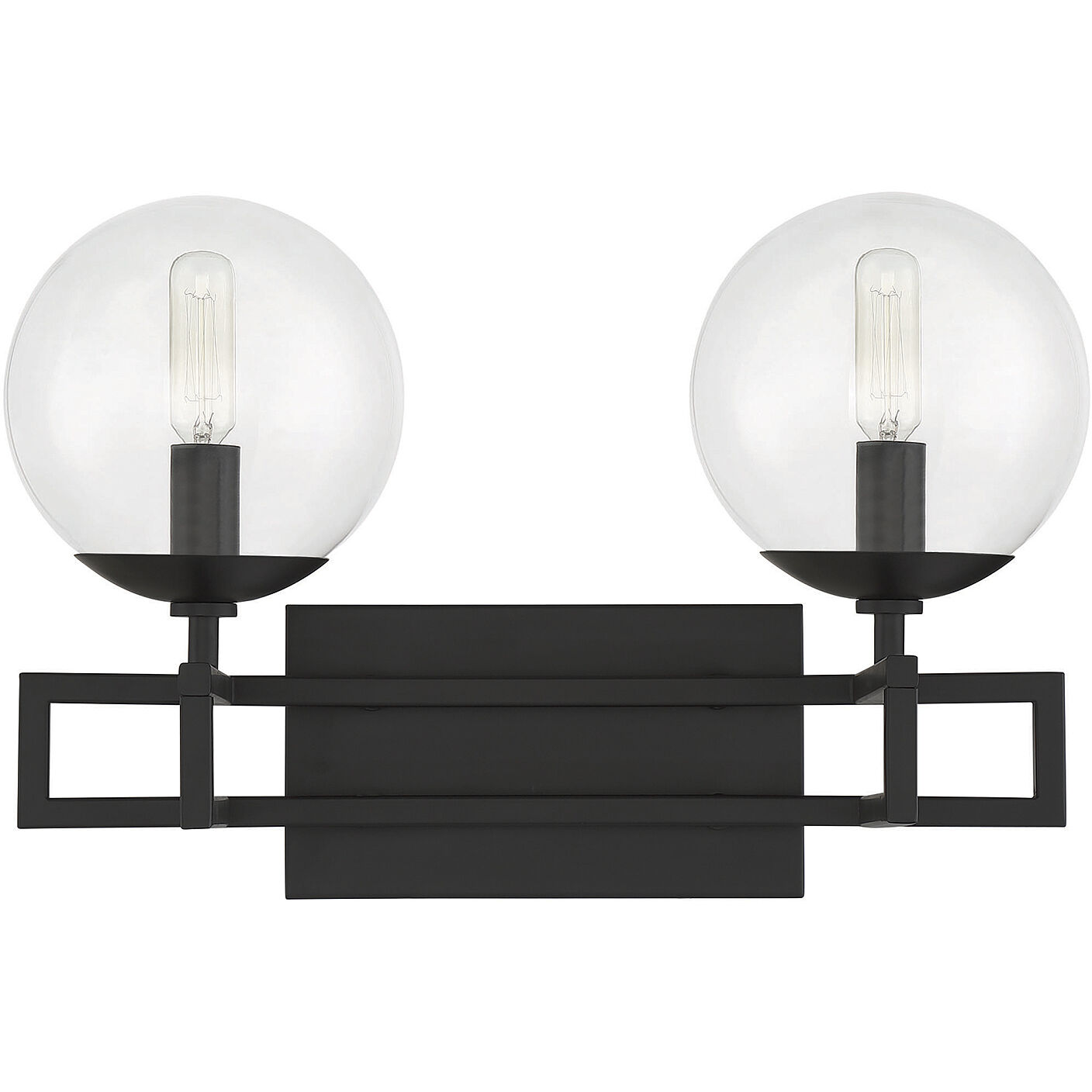 Crosby 2 Light 16 inch Black Bathroom Vanity Light Wall Light, Essentials