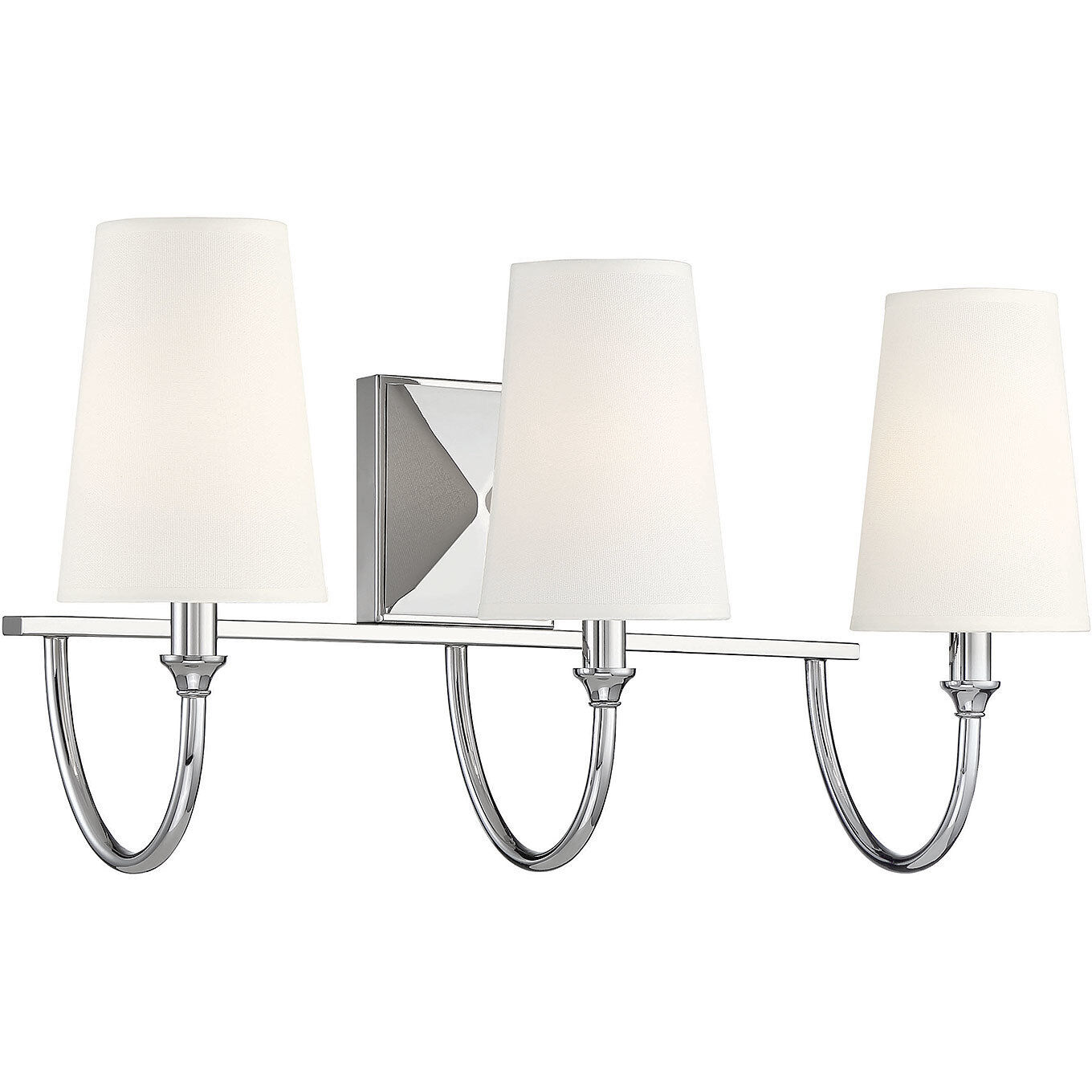 Cameron 3 Light 24 inch Polished Nickel Bathroom Vanity Light Wall Light, Essentials