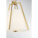 Mansfield 3 Light 18 inch Warm Brass Pendant Ceiling Light, Essentials