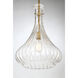 Bristo 1 Light 14 inch Warm Brass Pendant Ceiling Light, Essentials
