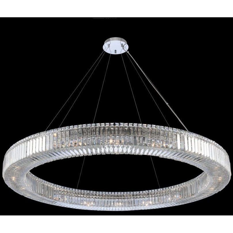 Rondelle 18 Light 60 inch Polished Chrome Pendant Ceiling Light