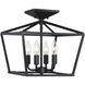 Townsend 4 Light 13 inch Classic Bronze Semi-Flush Ceiling Light, Essentials