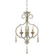 Dauphin 3 Light 19 inch Avignon Covertible SemiFlush Ceiling Light