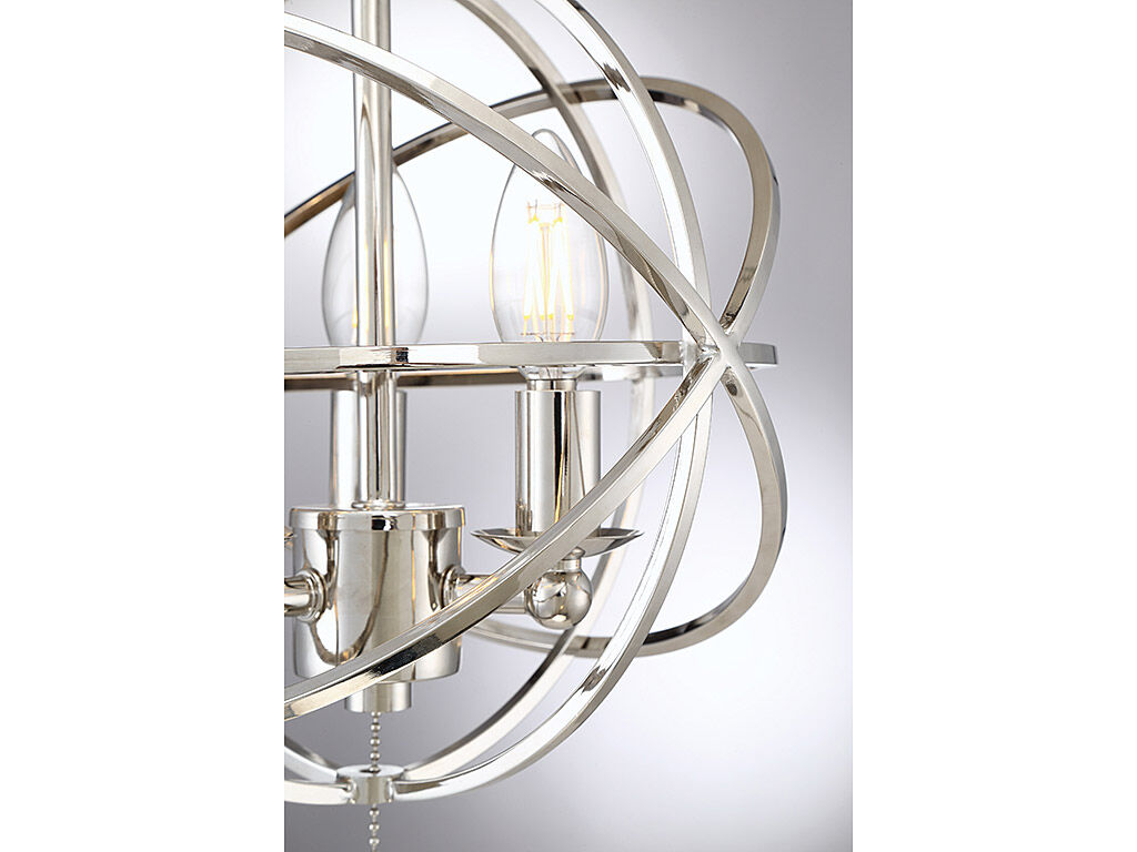 North LED Polished Chrome Fan Light kit in Polished Nickel