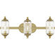 Holton 3 Light 24 inch Warm Brass Bathroom Vanity Light Wall Light