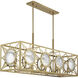 Balfour Linear Chandelier Ceiling Light in Warm Brass