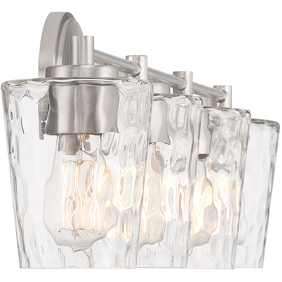 Ballas 4 Light 31.5 inch Satin Nickel Bathroom Vanity Light Wall Light