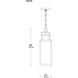 Ascott 3 Light 6.5 inch Black Outdoor Hanging Lantern