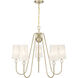Sheldon 5 Light 32 inch Noble Brass Chandelier Ceiling Light