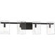 Genry 4 Light 35 inch Black Bathroom Vanity Light Wall Light