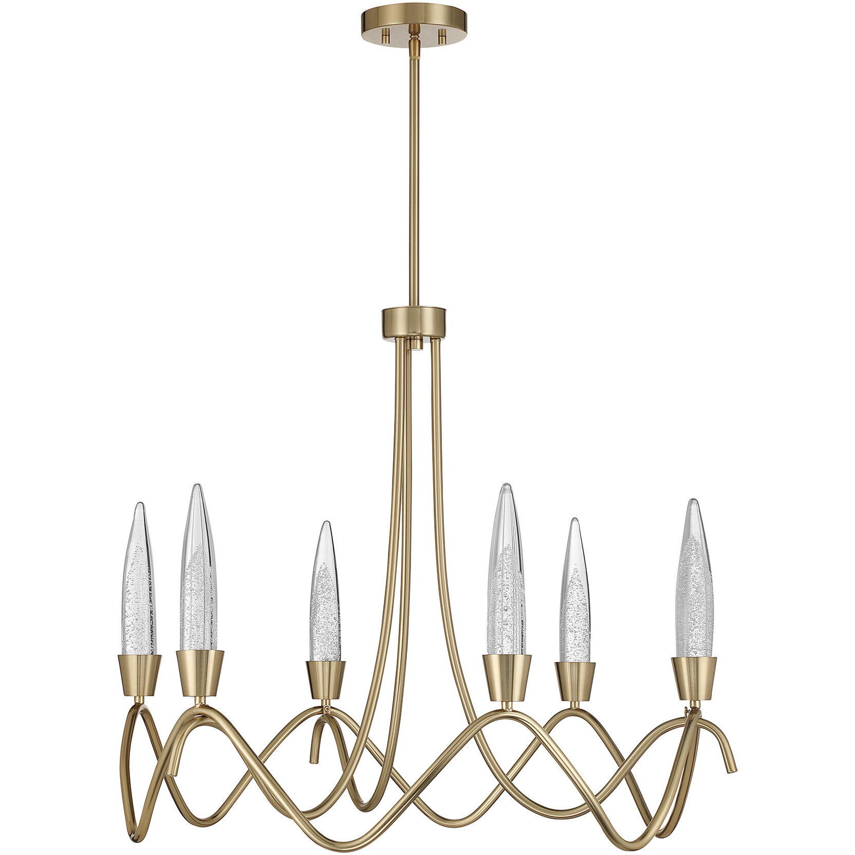 Sofia LED 30 inch Noble Brass Chandelier Ceiling Light