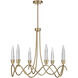 Sofia LED 30 inch Noble Brass Chandelier Ceiling Light