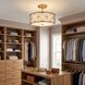 Reid 4 Light 20 inch Warm Brass Semi-Flush Ceiling Light, Essentials