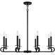 Torino 8 Light 34 inch Matte Black Chandelier Ceiling Light, Essentials