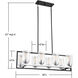 Redmond 8 Light 15 inch Matte Black/Polished Chrome Chandelier Ceiling Light