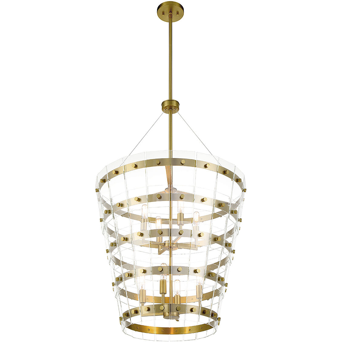 Ventari 8 Light 25 inch Warm Brass Pendant Ceiling Light