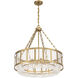 Mancini 6 Light 26 inch Warm Brass Pendant Ceiling Light
