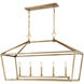 Townsend 5 Light 44 inch Warm Brass Linear Chandelier Ceiling Light, Essentials