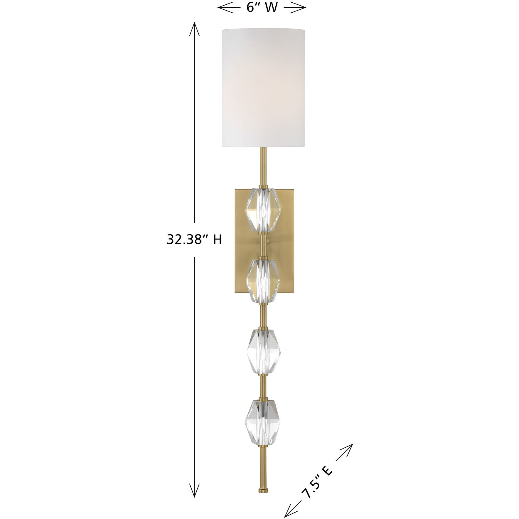 Sebring 1 Light 6 inch Warm Brass Wall Sconce Wall Light