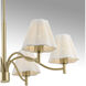 Rosa 6 Light 36 inch Noble Brass Chandelier Ceiling Light