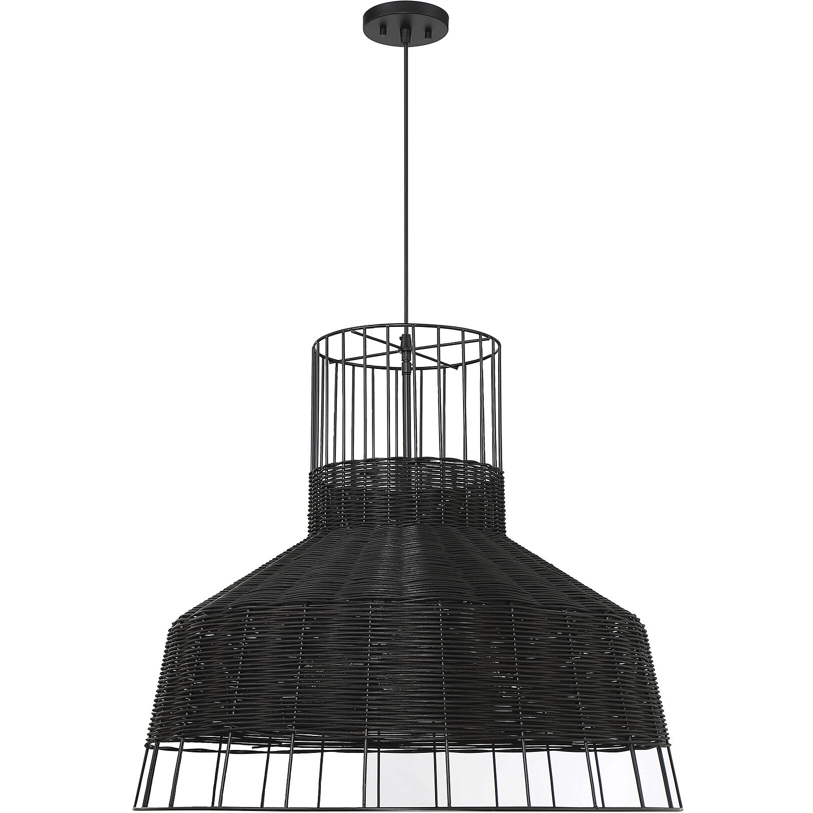 Pampas 3 Light 30 inch Matte Black Pendant Ceiling Light