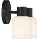 Strand 2 Light 10.25 inch Matte Black Bathroom Vanity Light Wall Light, Lighting One