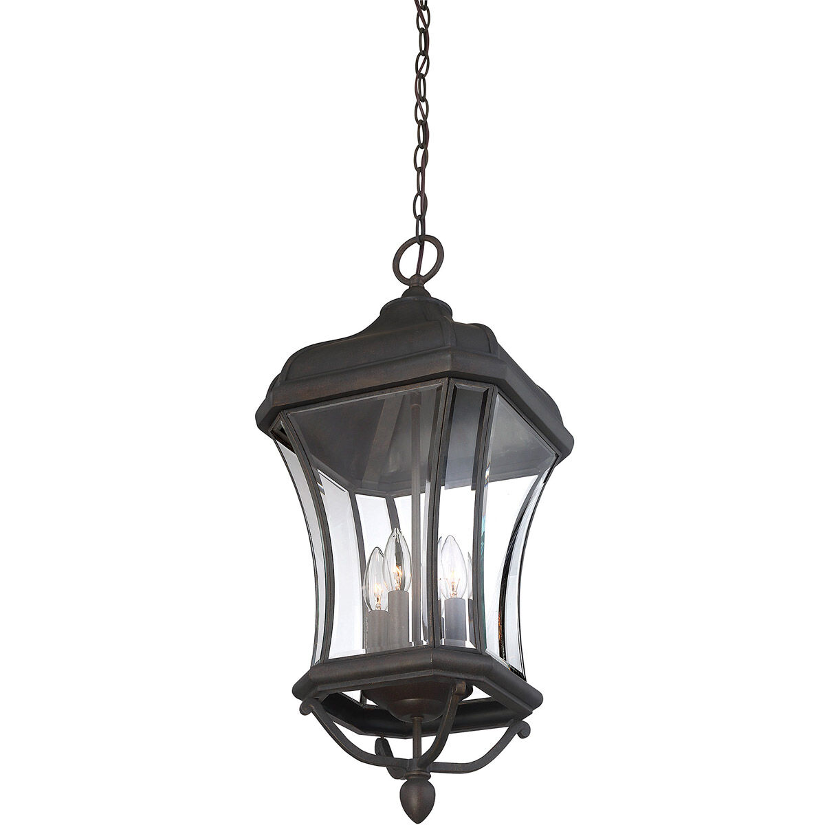 Realto 4 Light 12 inch Walnut Patina Outdoor Hanging Lantern