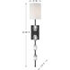 Sebring 1 Light 6 inch Matte Black Wall Sconce Wall Light