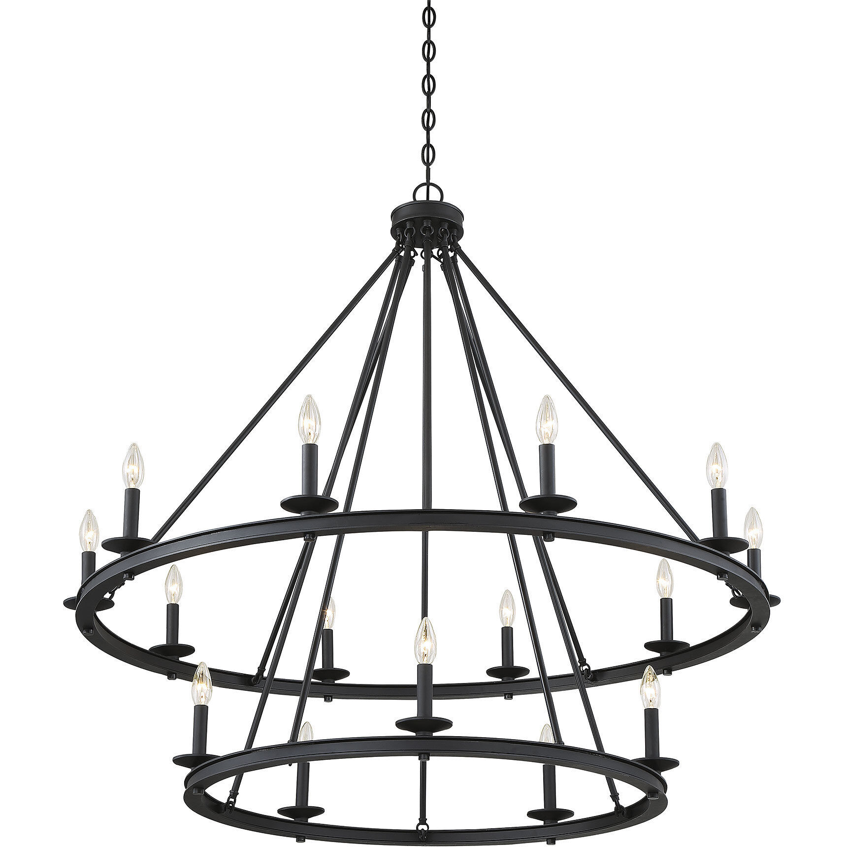Middleton 15 Light 45 inch Matte Black Chandelier Ceiling Light, Essentials