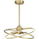 Dorado 14 inch Warm Brass with Gold Blades Fan D'Lier