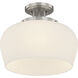 Octave 3 Light 13 inch Satin Nickel Semi-Flush Ceiling Light, Essentials