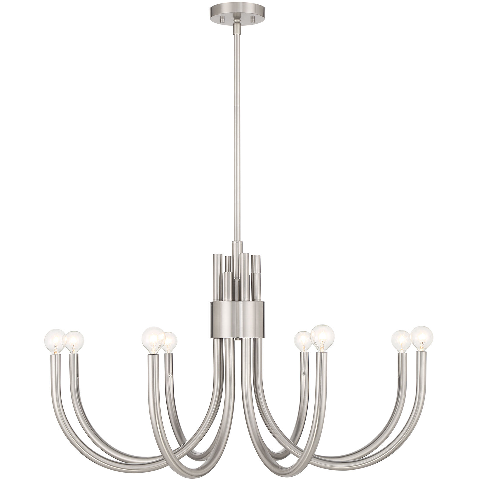 Savoy House 1 6680 8 SN Sorrento 8 Light 34 inch Satin Nickel Chandelier Ceiling Light Essentials