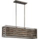 Hartberg 5 Light 13.5 inch Aged Driftwood Outdoor Linear Chandelier